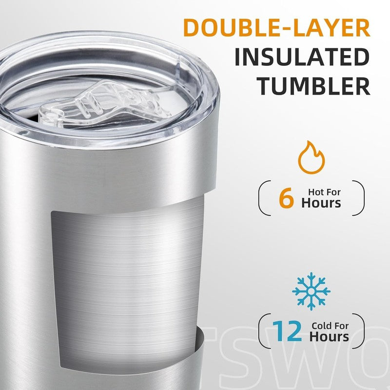 20oz Stainless Steel Tumbler 12 Pack Vacuum Insulated Coffee Cups1