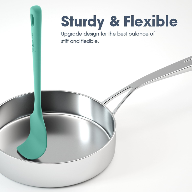 5 Piece Silicone Spatula Set Heat Resistant 600°F Nonstick Cookware2
