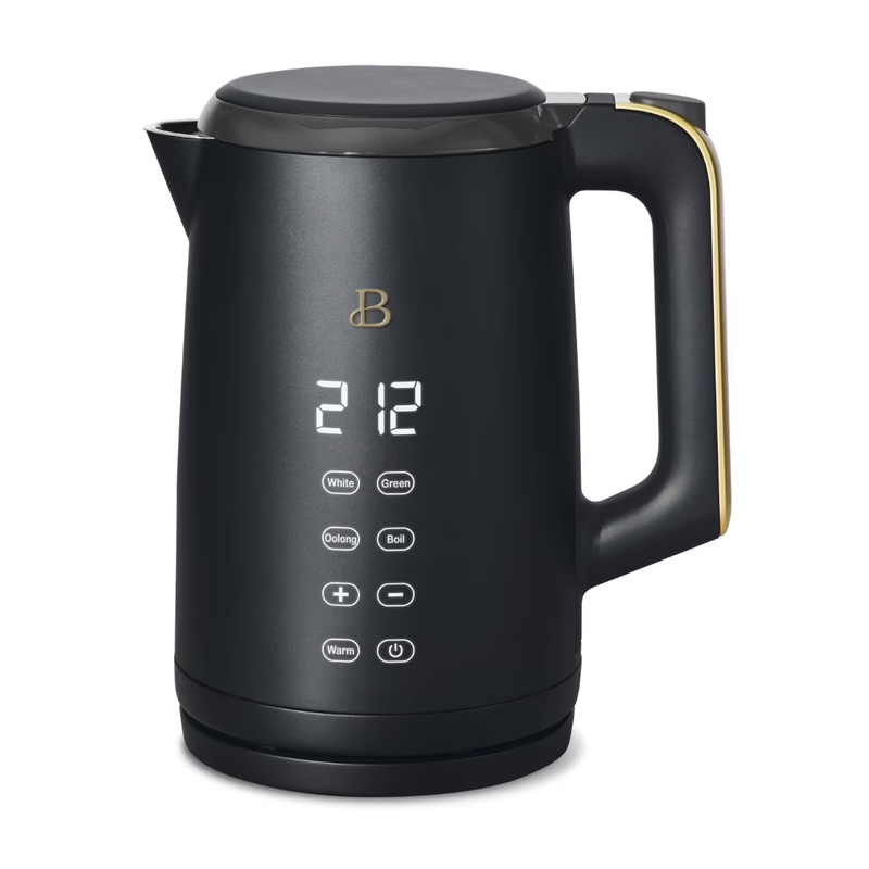 1.7L Electric Kettle 1500W Black Sesame by Drew Barrymore, One-Touch5