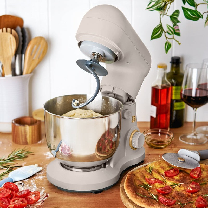 3.5 Qt Stand Mixer Porcini Taupe w/ Flat Beater Dough Hook & Whisk8