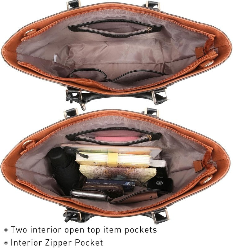 Large Satchel Purse Handbag for Women Shoulder Work Tote Bag with Wallet5