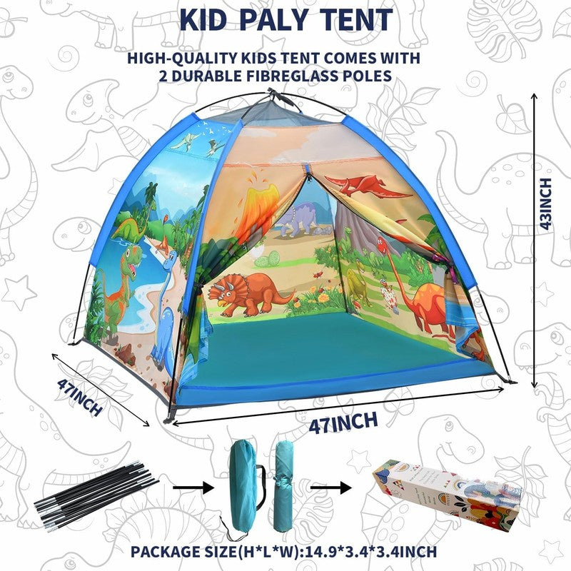 Kids Dinosaur Dome Play Tent, Indoor/Outdoor Playhouse6