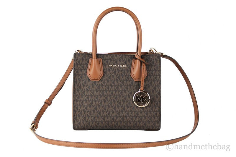 Mercer 35S1GM9M2B Medium Logo and Leather Accordion Crossbody Bag in Brown8