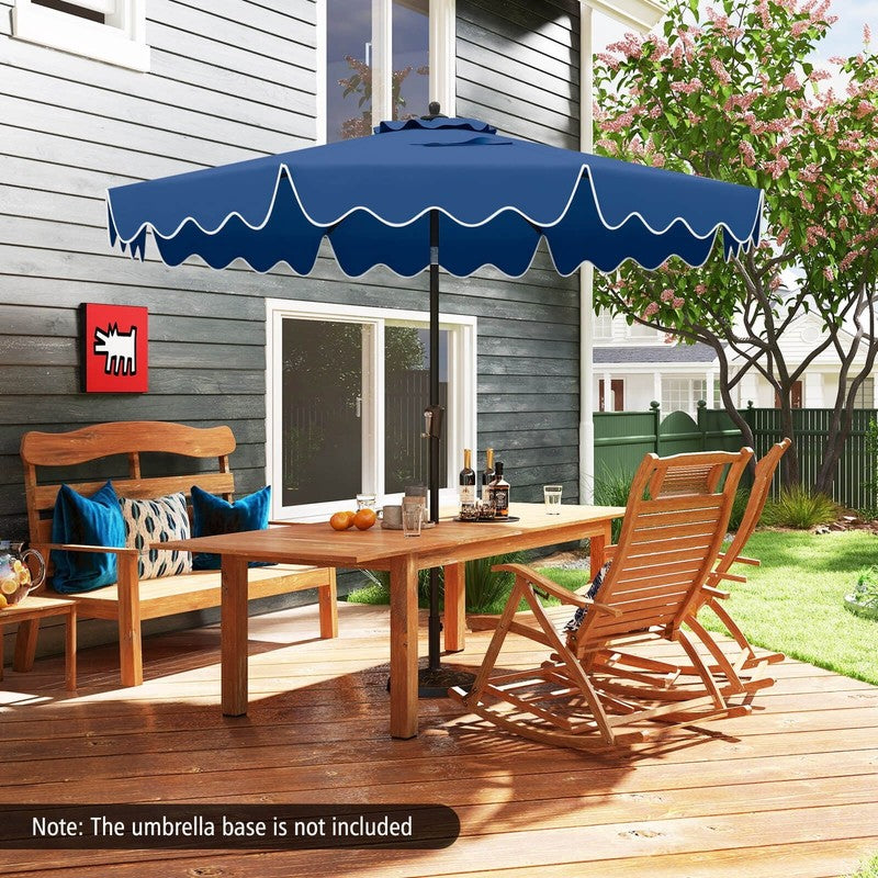 9FT 2-Tier Patio Umbrella – Sun-Protective Market Table Umbrella, Navy4