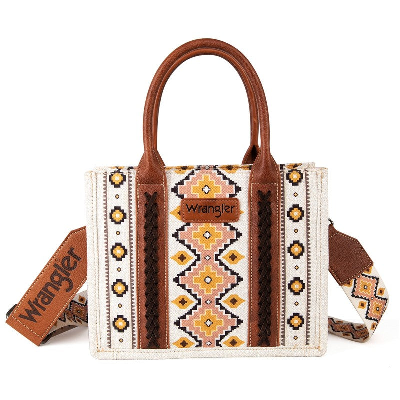 Wrangler Aztec Tote Bag for Women Boho Shoulder Purses and Handbags, Coffee5