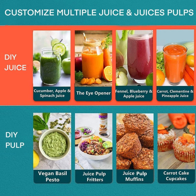 Powerful 800W Juicer with 3" Wide Mouth & 3 Speed Settings, Easy Clean2