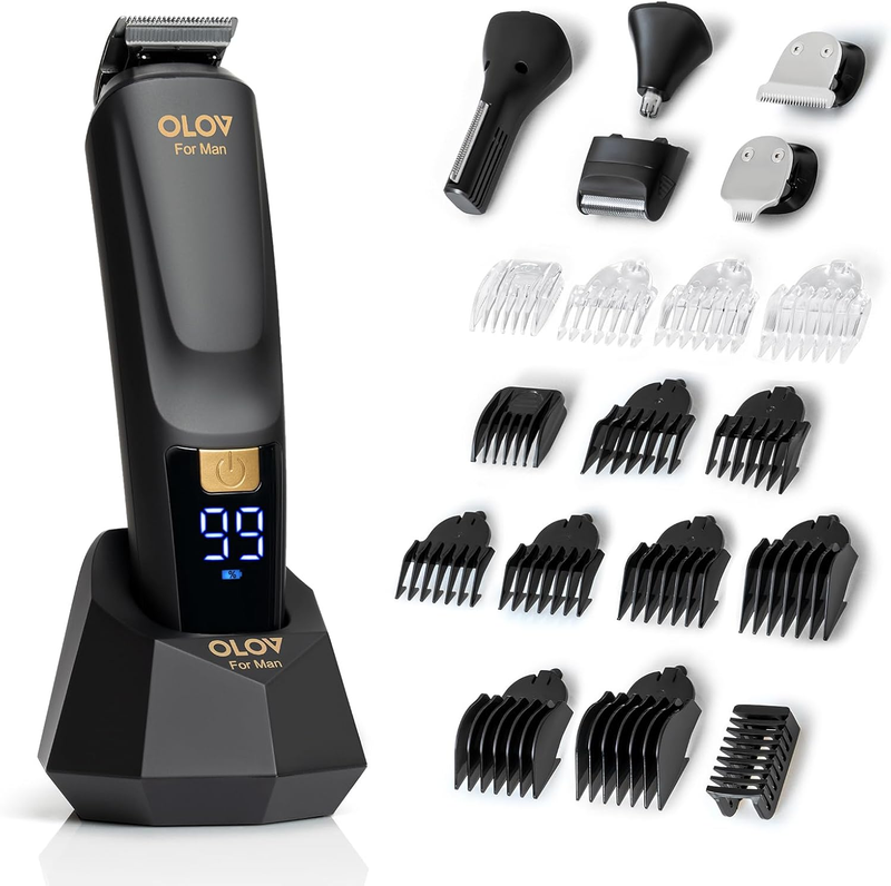 All-in-One Beard Trimmer & Grooming Kit with USB Rechargeable Clipper10