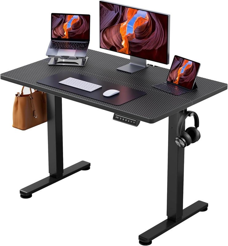 40x24 Sit Stand Desk Electric Height Adjustable Office Desk Black9