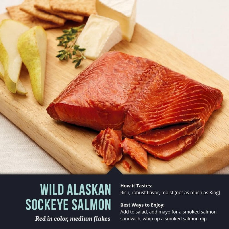 Wild Alaskan Smoked Salmon Trio   Sockeye, Coho & Pink   18oz Box3