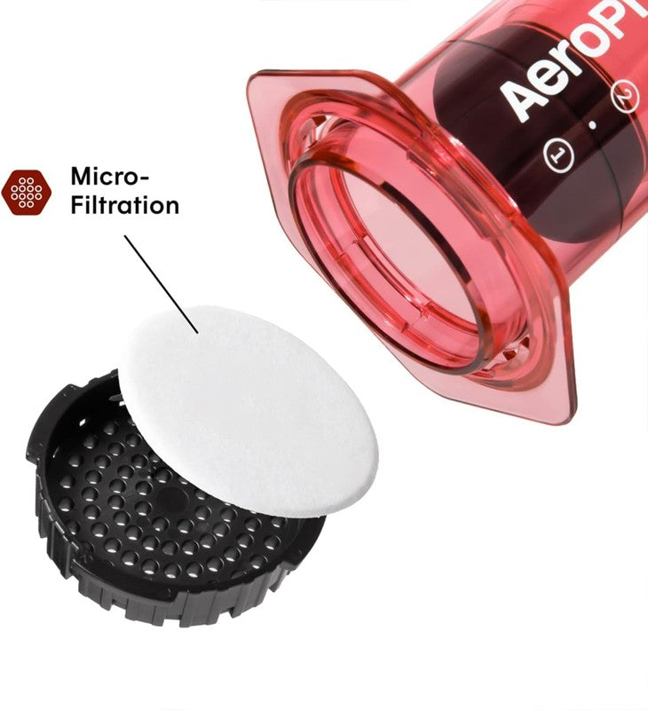 Clear Red Coffee Press French Press Pour Over Espresso Travel Camping Brewer2