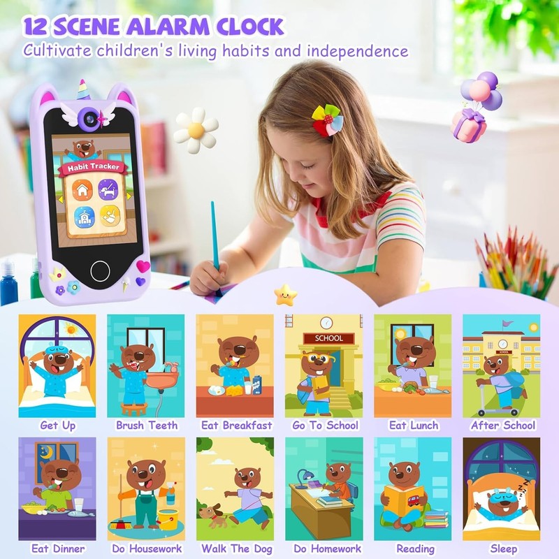 Kids Smart Phone for Girls Gifts - Toddler Christmas Birthday Gift for Age 3 4 52