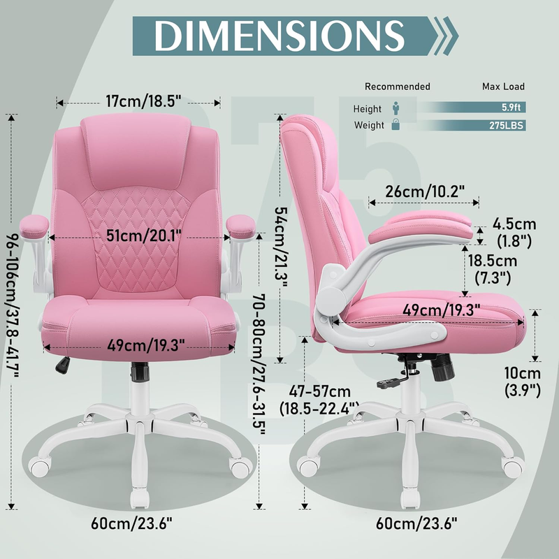 PU Leather Office Chair Ergonomic Swivel Desk Gaming Chair Wheels2
