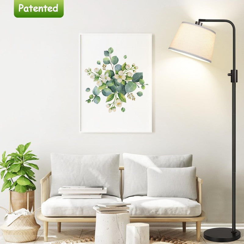 Upgraded Dimmable Arc Floor Lamp with Edison Bulb - Modern Black Design6