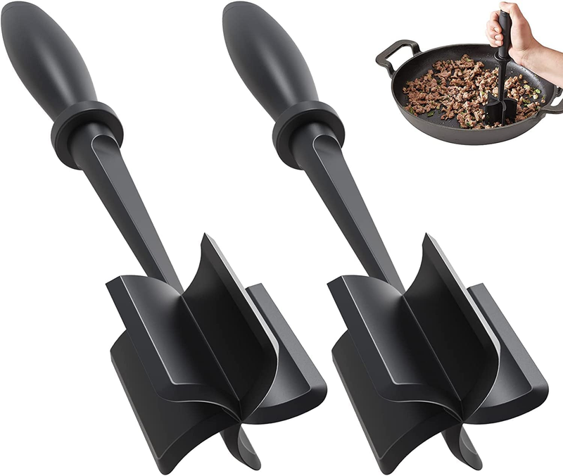 2 Pcs Meat Chopper Hamburger Grinder Ground Beef Smasher Kitchen Tool0