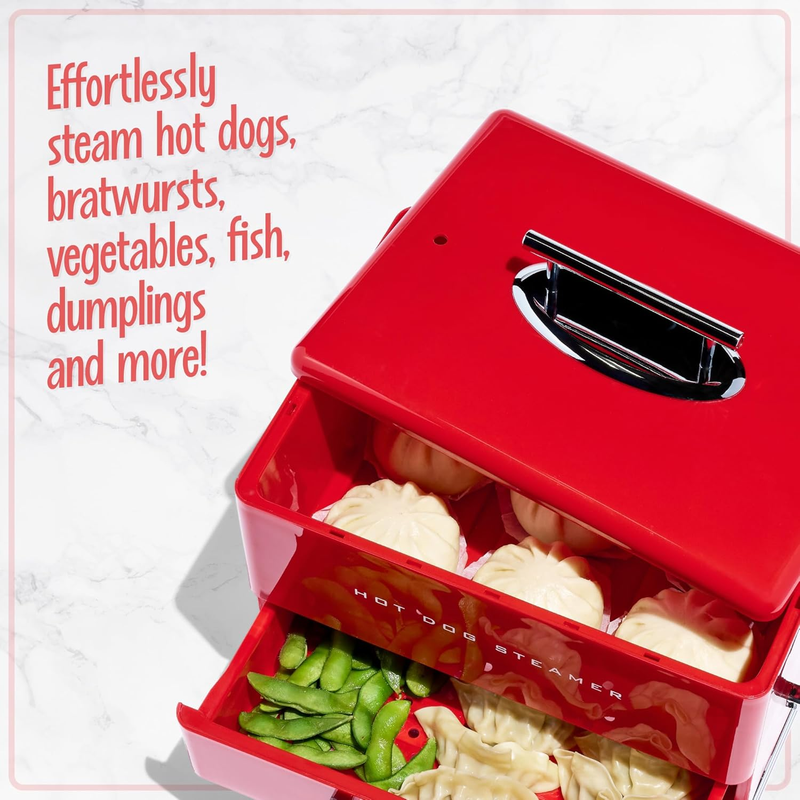 Extra Large Hot Dog Steamer 20 Dogs 6 Buns Sausage Brats Veggie Cooker4