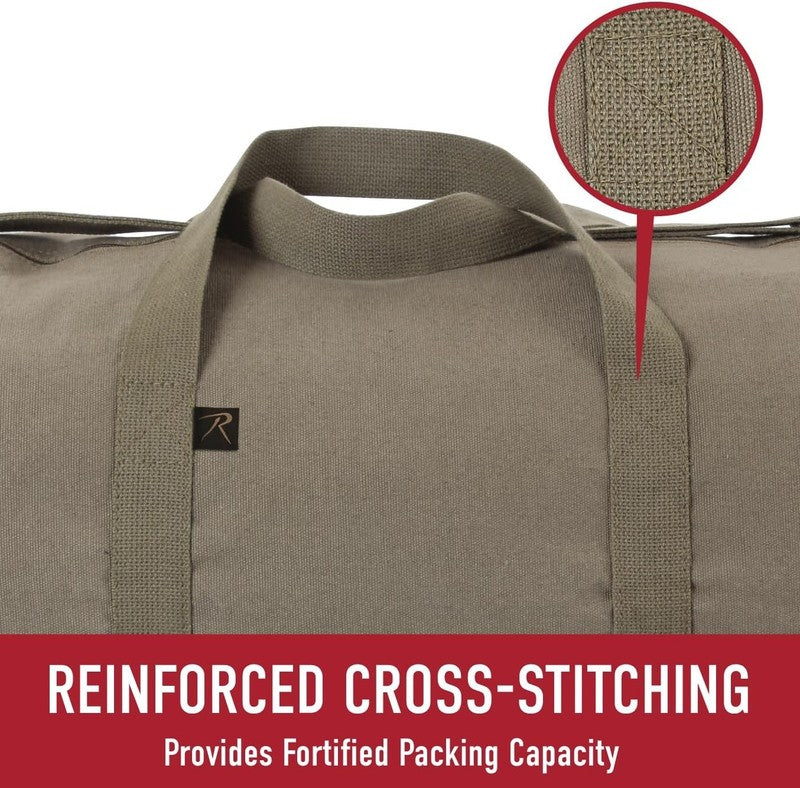 Heavy-Duty Canvas Shoulder Duffle Bag - Rugged Travel Gym Gear Equipment Bag2
