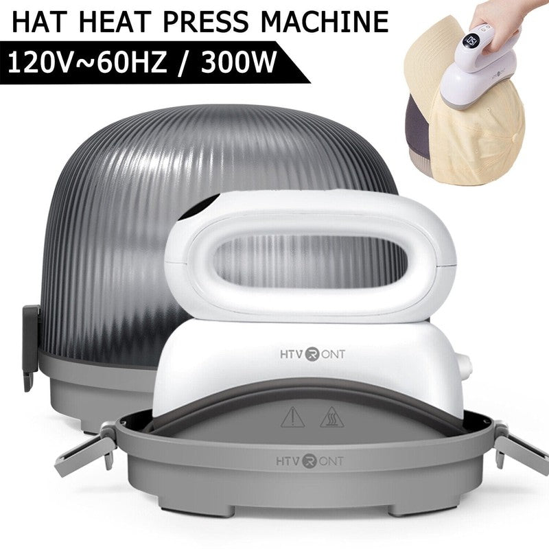Hat Press, Heat Press Machine W/Lcd Multifunctional Design Cap Sublimation White9