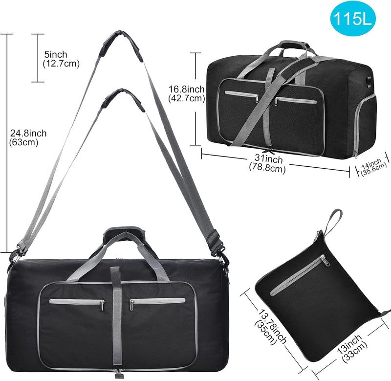 Duffle Bag Shoes Compartment Foldable Travel Waterproof Adjustable Strap Men2
