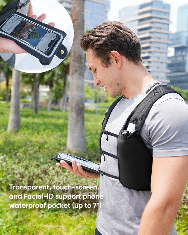 Running Hydration Vest 500ml Flask Adjustable Reflective Marathon Pack3