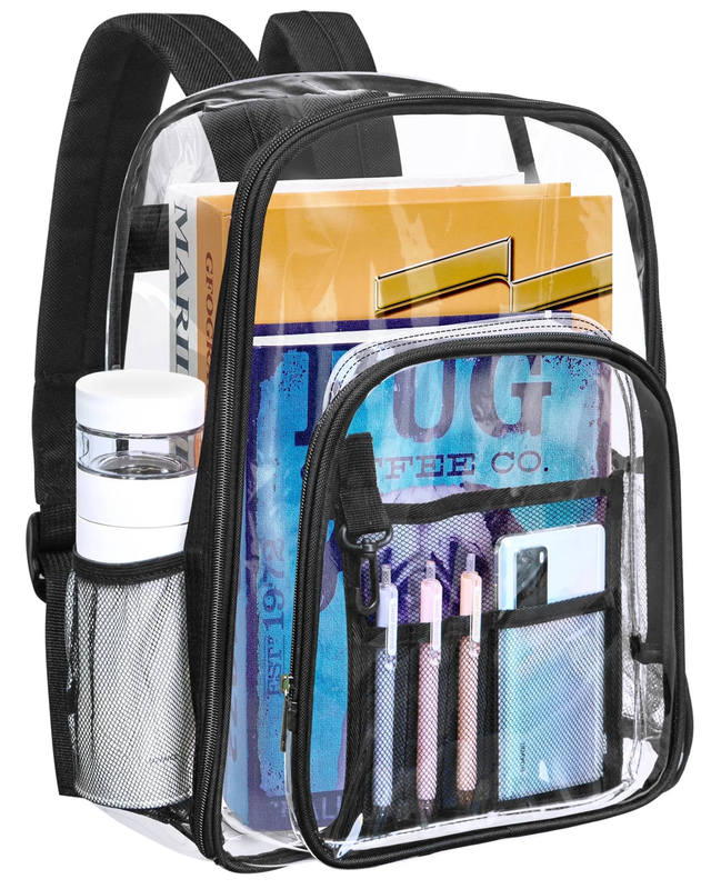 Heavy Duty Clear Backpacks Large Capacity Transparent Waterproof Backpacks for S8