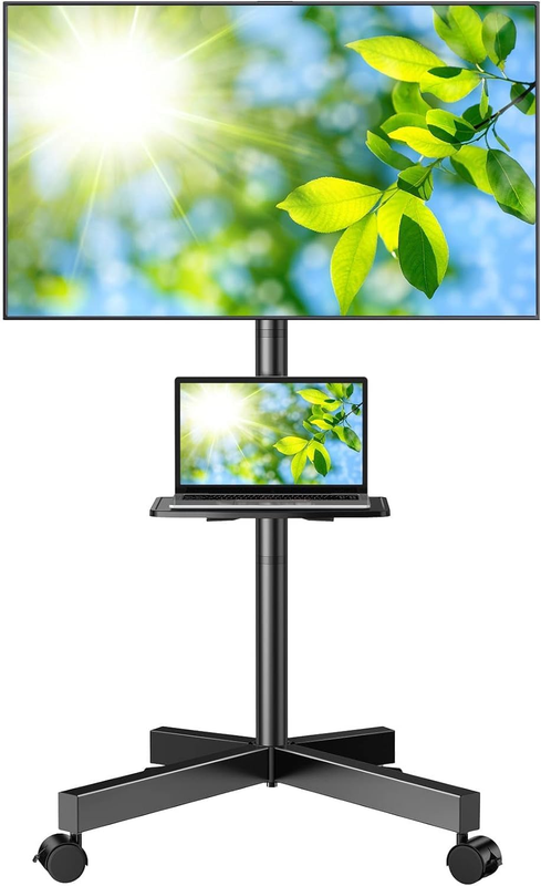 Mobile TV Stand with Wheels for 23–60" Flat/Curved TVs, Max VESA 400x4000