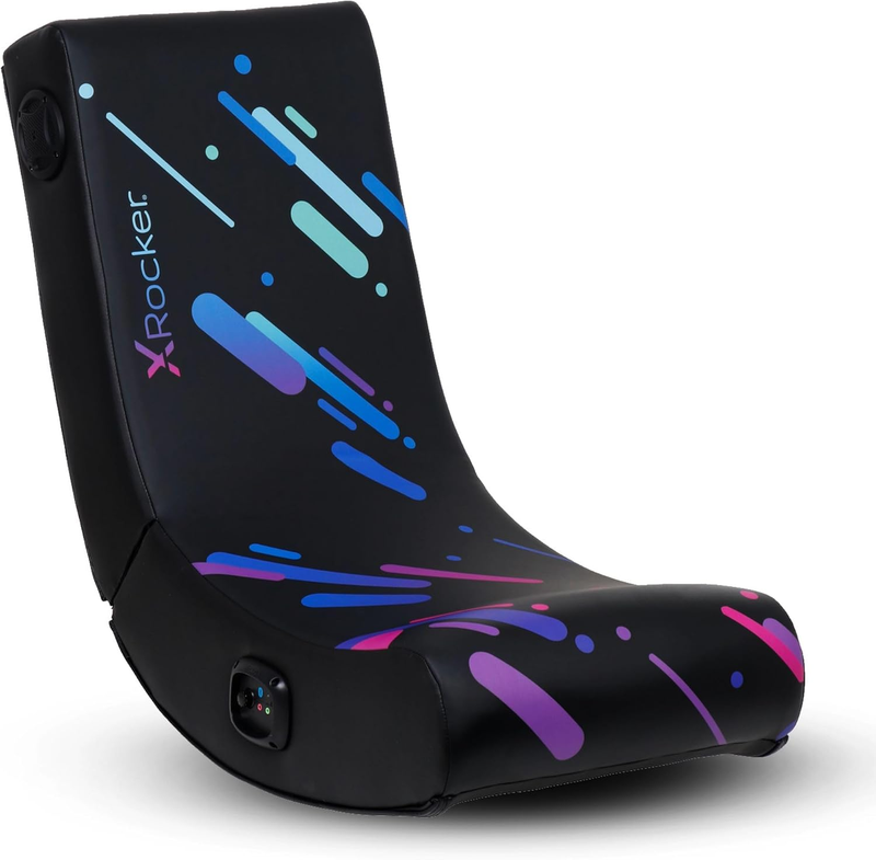 Gaming Rocker Chair w/ Audio for Kids Teens Foldable , Video Game Floor Seat0