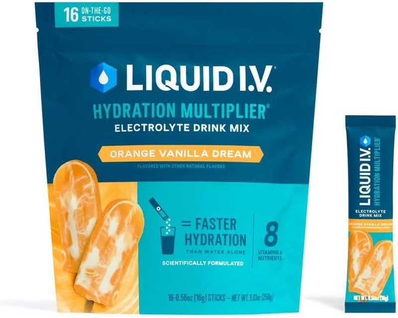 Liquid I.V. Hydration Multiplier Orange Vanilla Dream Electrolyte Mix 16Ct8