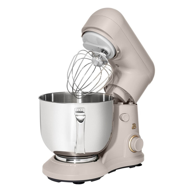 Beautiful 5.3 QT Stand Mixer w/ Flat Beater, Dough Hook by Drew Barrymore Taupe8