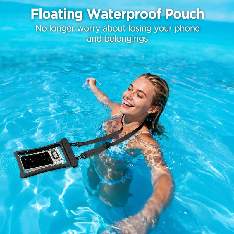 Waterproof Phone Dry Bag 2 Pack Floatable Pouch w/ Lanyard1