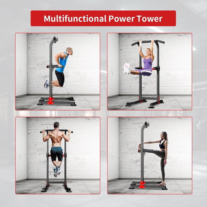 Pull up Bar Dip Station Power Tower Home Gym Equipment 300 Lb Load Steel3