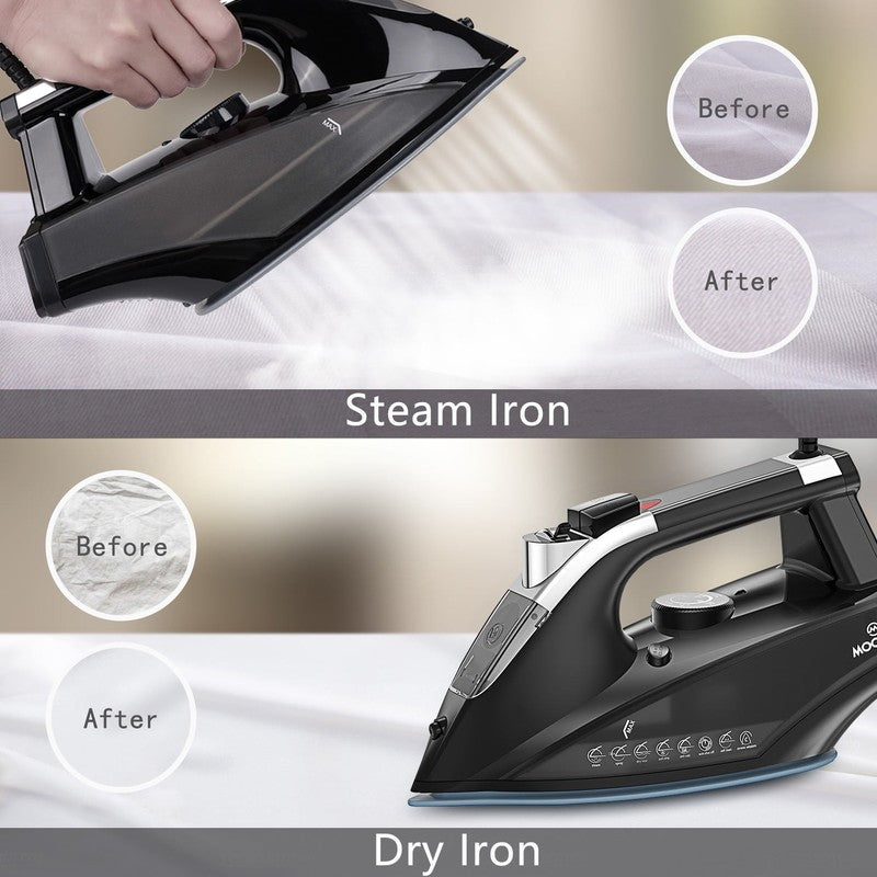 1800W Steam Iron w/ Rapid Heat, Ceramic Soleplate, Self Cleaning & Auto Off4