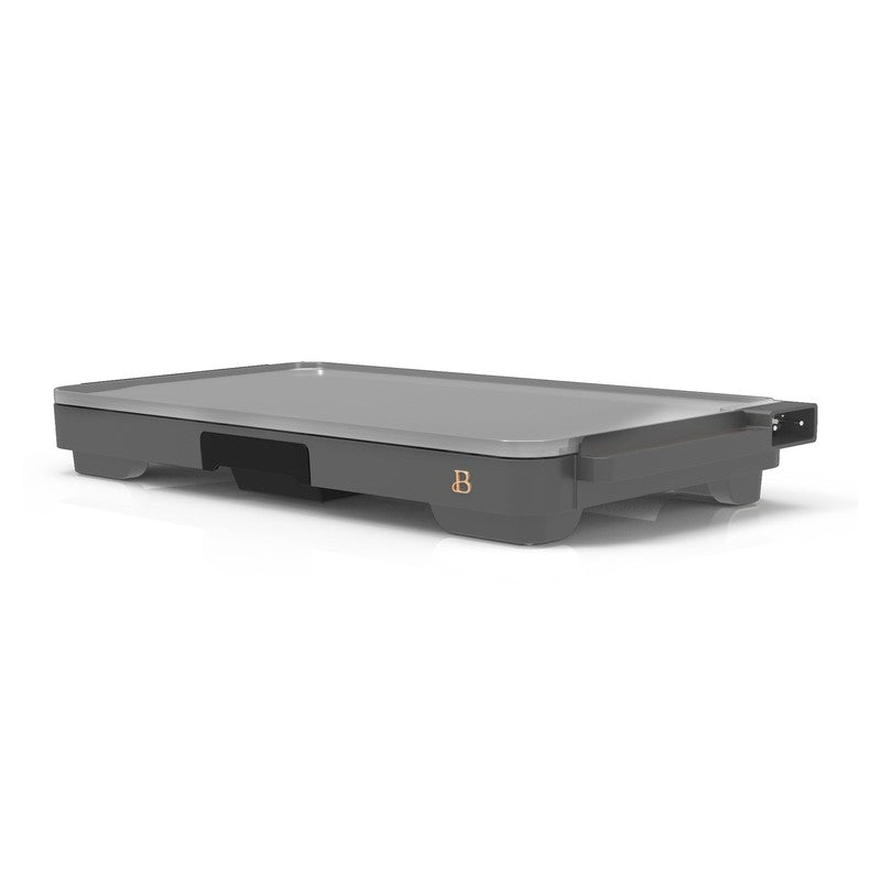 XL Electric Griddle 12"x22" Non-Stick Oyster Grey by Drew Barrymore5