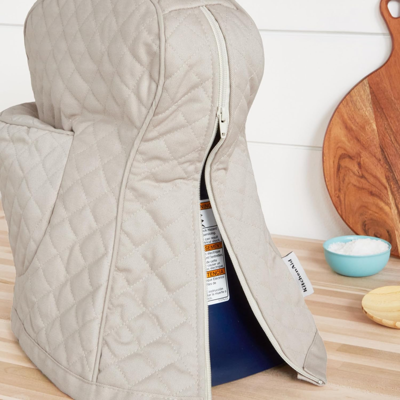 KitchenAid Tilt Head Stand Mixer Cover Quilted Cotton Storage Pocket Milkshake4