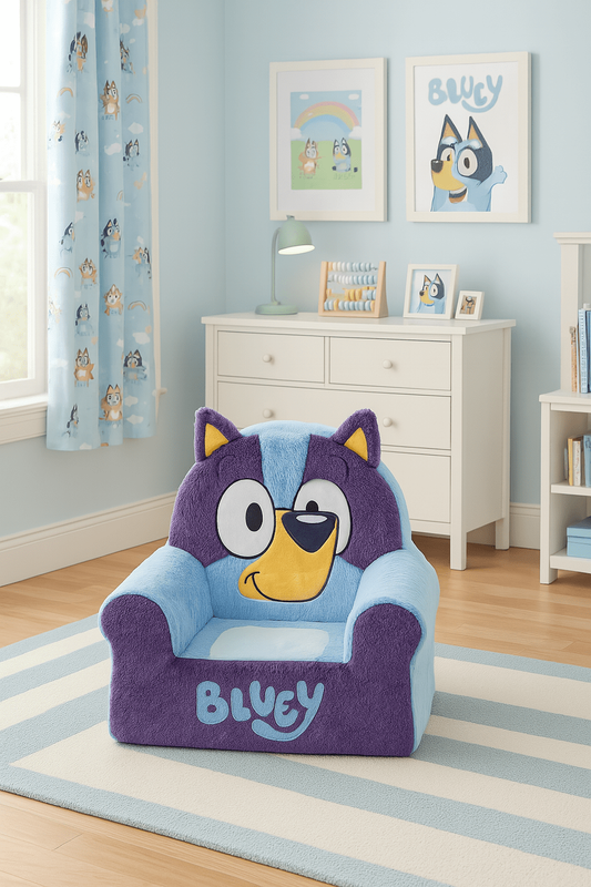 Vacuum Sealed Figural Foam Chair for Toddlers Blue5