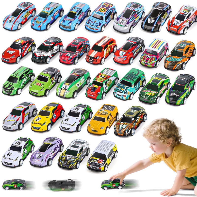 30PCS Mini Car Toys, Pull Back Car Set, Toy Gift for Boys 3 4 5 6 Years Old10