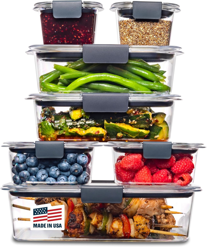 Brilliance 14 Piece Food Storage Containers – BPA Free, Leak Proof 0