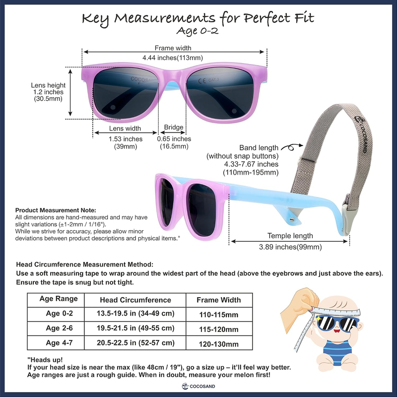 Polarized Baby Sunglasses UV400 Flexible Strap 0 24 Months Toddler5