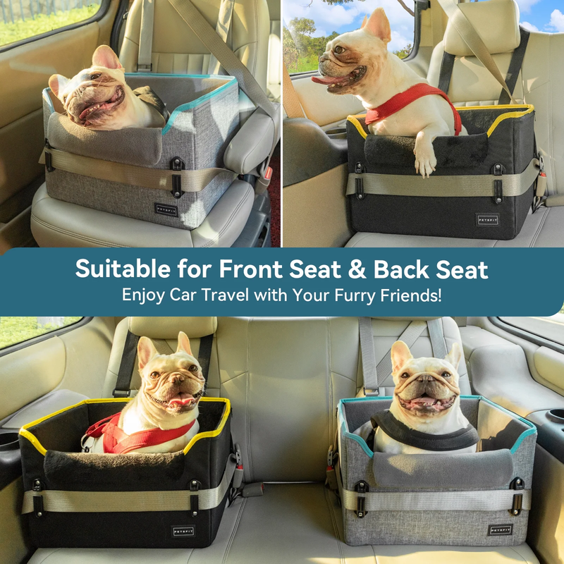 Dog Car Seats for Small Dogs, Portable Dog Booster Car Seat with Patent Safe Buc1