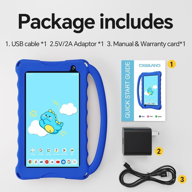 7 Inch Kids Tablet, 4GB RAM 32GB ROM Android Kids Tablet with Parental Control, 9