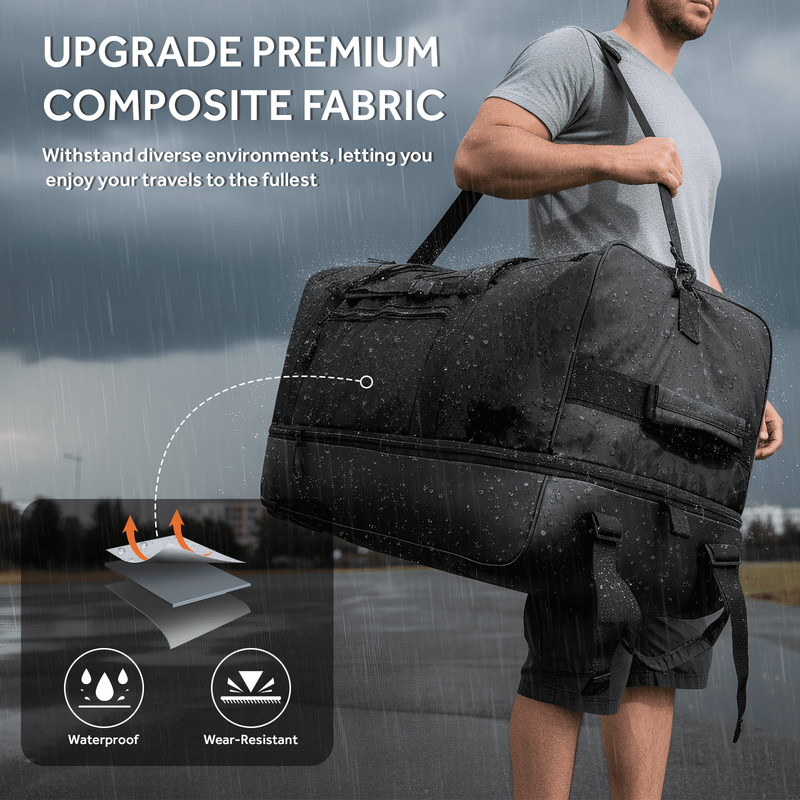30in Rolling Duffle Bag Expandable 100-120L Waterproof Travel Wheeled4