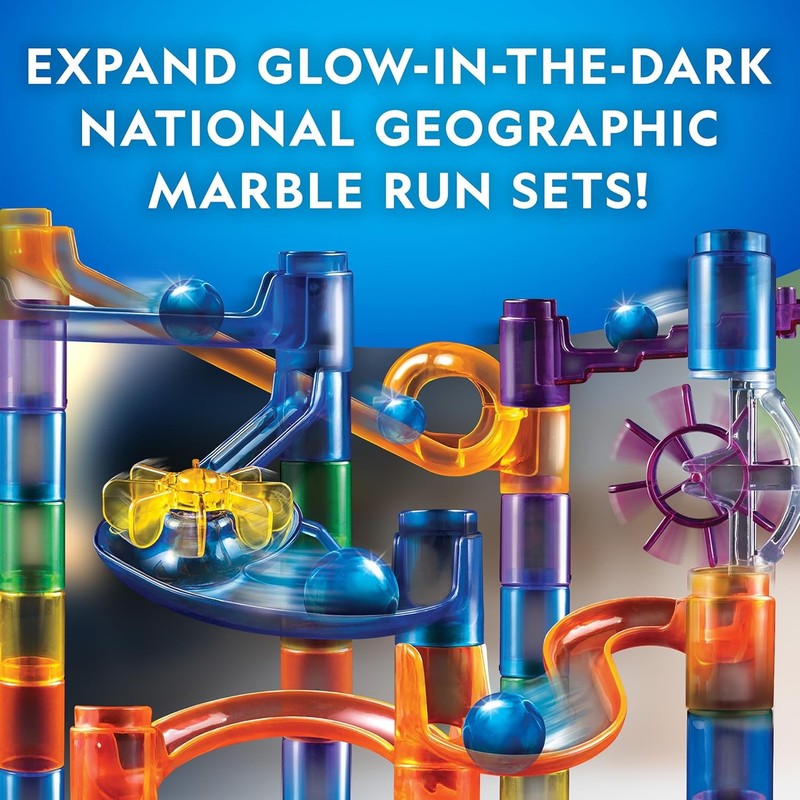 National Geographic Marble Run with Motorized Elevator   95 Piece Marble Maze Ki2