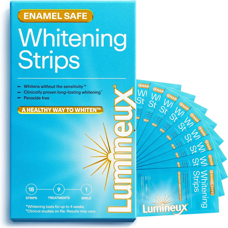 Teeth Whitening Strips Kit Peroxide Free 9 Treatments Enamel Safe9