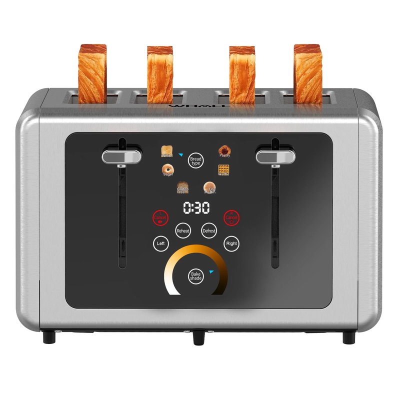 Touchscreen 4-Slice Toaster Stainless Steel 6 Shade Extra Wide Slots10