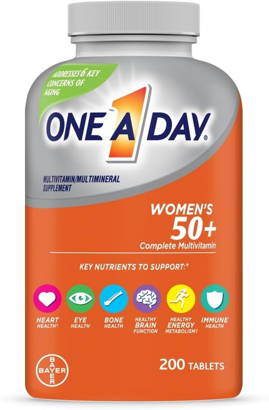 50+ Women's Multivitamins with Immune Support & Calcium, 200 Tablets9