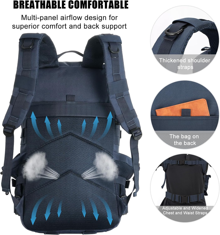 50L Tactical Military Backpack Molle Army Assault Pack  Bag Water Resistant3