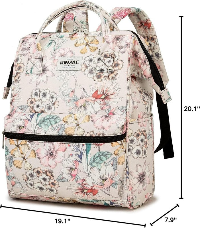 Wide Open Laptop Backpack 15.6" Travel Outdoor Floral Men Women9