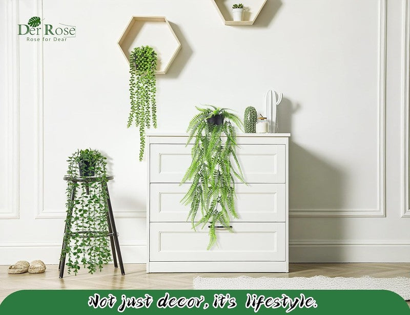 4Pcs Fake Plants Hanging Artificial Ivy Vine Faux Eucalyptus Hanging Plants, Bos7