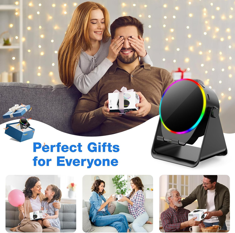 Wireless Induction Speaker, 5 in 1 Bluetooth Speaker with Cell Phone Stand, HD S8