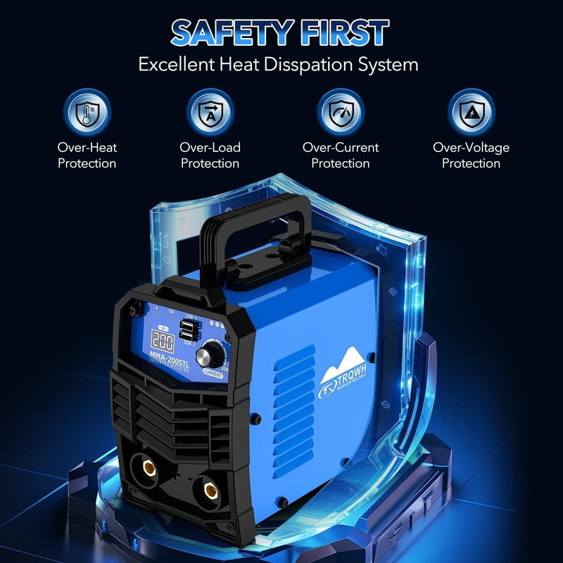 200A Mini Welding Machine 110V Stick Welder ARC Welder Machine IGBT Inverter MMA5