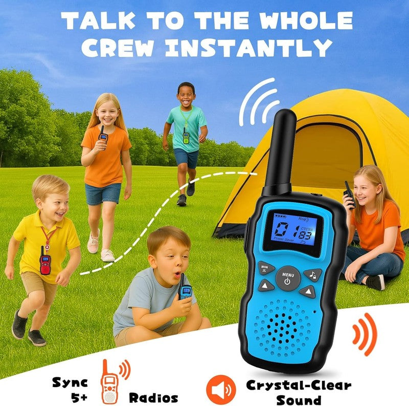 3 Pack Walkie Talkies for Kids & Adults Rechargeable Toy Radios USB Charger4